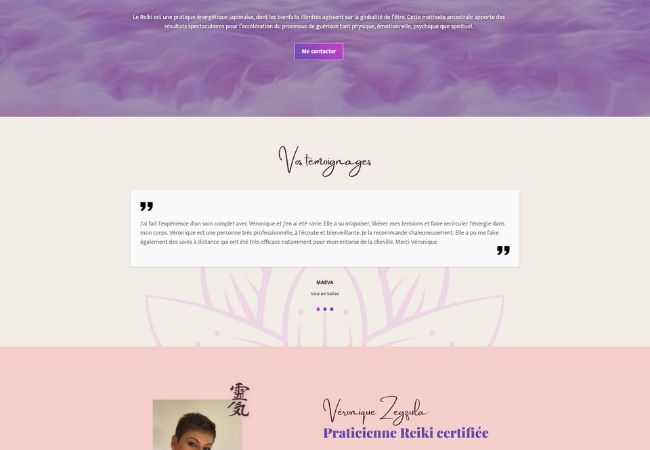 portfolio site onepage energie serenity